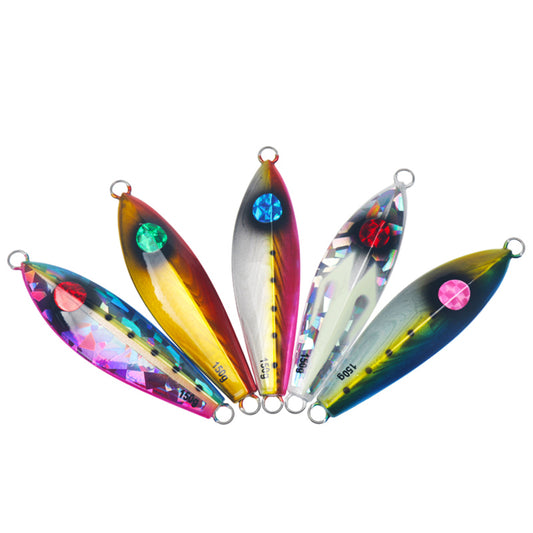 Slow Pitch Jig- Big Eye in Multicolor, Orange, Pink, Silver and Aqua