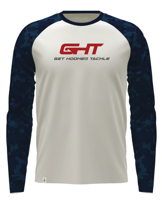 Men's GHT Aqua Digi SolarX Performance Fishing Shirt - Baseball