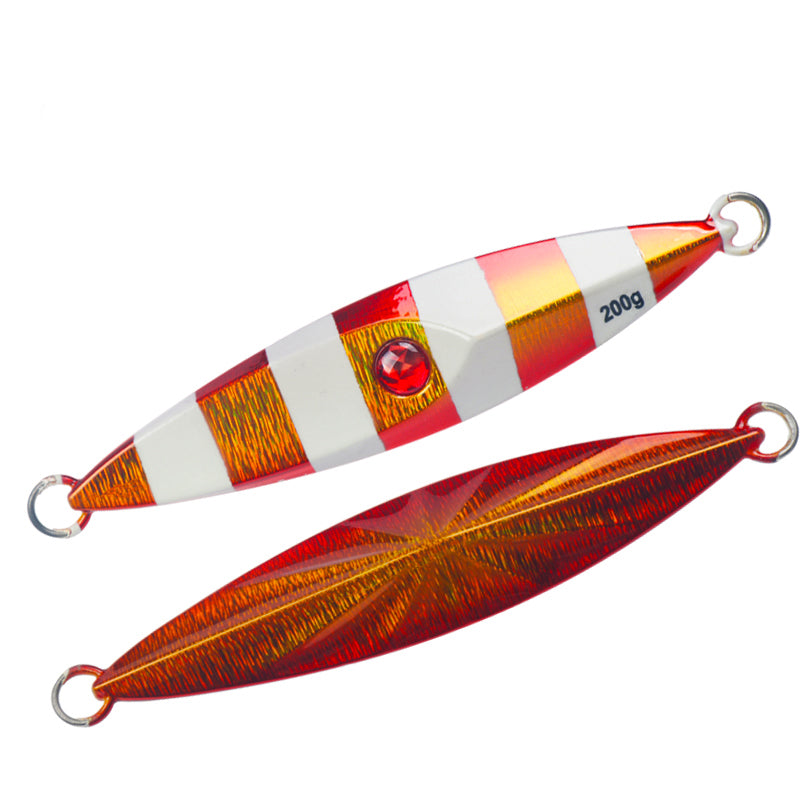 Front and Back of Gold Offshore Lead Slow Pitch Jig - Ula