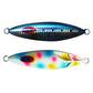 Front and Back of Rainbow Saltwater Lead Jig - Medusa