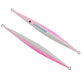Front and Back of White Vertical Sinking Lead Jig - Starburst