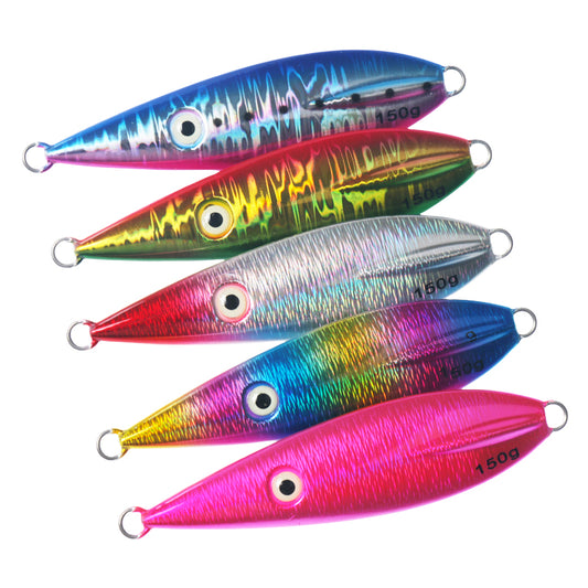 Lead Flat-Fall Jig - Nova in Blue, Gold, Silver, Multicolor and Pink