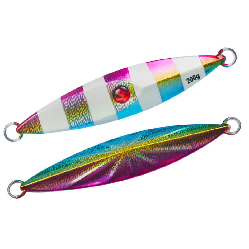 Front and Back of Blue Offshore Lead Slow Pitch Jig - Ula