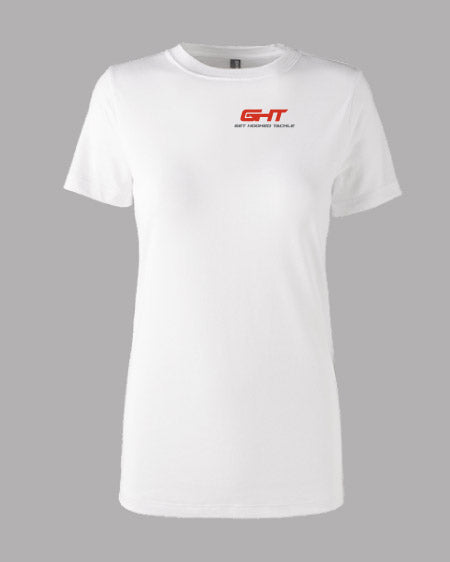 Front of Women's GHT Superior Tee - White