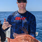 Men's GHT Aqua Digi SolarX Performance Fishing Shirt - Blue