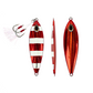 Front, Side and Back of Red Slow Pitch Flat - Fall Jig - PHATTY